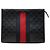 Clutch Gucci Guccissima Web blu