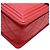 Borsa a tracolla Chanel Medium Boy Flap in agnello trapuntato Chevron e Diamond rosso - vista 6
