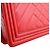 Borsa a tracolla Chanel Medium Boy Flap in agnello trapuntato Chevron e Diamond rosso - vista 7