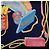 Sciarpa in seta Hermès Gavroche Chevaloscope Neon Pointille Blu 45 Scarves - vista 6
