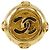 Orecchini a cerchio Chanel CC placcati oro D'oro - vista 3