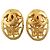 Orecchini a clip ovali Chanel CC placcati oro D'oro