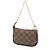 Borsa Louis Vuitton Damier Ebene Mini Pochette Accessoires marrone - vista 2
