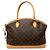Borsa a mano orizzontale Louis Vuitton Monogram Lockit marrone