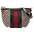 Borsa a tracolla mezza luna Gucci Medium GG Canvas Web beige