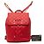 Zaino Chanel Quilted Caviar CC Filigree Rosso - vista 8