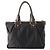 Borsa Satchel Prada Tessuto Canapa Logo nera Nero - vista 3