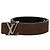 Cinturón reversible Louis Vuitton Mini Damier Suede Initiales marrón Castaño