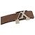 Cinturón reversible Louis Vuitton Mini Damier Suede Initiales marrón Castaño - vista 4