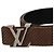 Cinturón reversible Louis Vuitton Mini Damier Suede Initiales marrón Castaño - vista 5