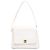 Borsa a tracolla Chanel CC in caviar trapuntato bianco