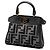 Borsa Fendi Nano Zucca Chenille Peekaboo grigia Grigio - vista 2