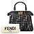 Borsa Fendi Nano Zucca Chenille Peekaboo grigia Grigio - vista 7