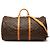 Borsa da viaggio marrone Louis Vuitton Monogram Keepall Bandouliere 60