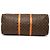 Borsa da viaggio marrone Louis Vuitton Monogram Keepall Bandouliere 60 - vista 3