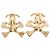 Orecchini a clip Chanel Gold Plated CC Lacquered Crossbones placcati in oro D'oro - vista 2