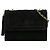 Borsa a tracolla Chanel in scamosciato trapuntato con nappa nera Nero