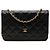Wallet On Chain Borsa a tracolla Chanel CC Quilted Caviar nera con catena Nero