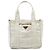 Weißer Prada Canapa Canvas Tote
