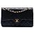 Borsa a tracolla Chanel Medium CC Quilted Lambskin Double Flap Nera Nero