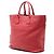 Borsa Shopper Tote Satchel Prada Vitello Daino rossa con zip laterale Rosso - vista 2