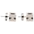 Silver Hermès Palladium Plated Cage dH Cube Push Back Earrings Silvery  - view 4
