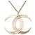Collana con pendente luna strass placcato oro Gold Chanel CC D'oro - vista 2