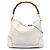 Borsa Diana in pelle di vitello e bambù bianco Gucci
