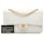 Borsa a tracolla Chanel Medium Classic Lambskin Double Flap bianca Bianco - vista 8
