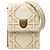 Borsa Diorama verticale in agnello borchiato bianco