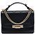 Borsa Chanel Small Quilted Grained Calfskin Label Click Flap Nera Nero