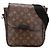 Borsa a tracolla Louis Vuitton Monogram Macassar Bass PM marrone