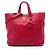 Borsa Tote Satchel Open Convertible Prada Vitello Daino Rosso