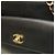 Tote Chanel CC Caviar nero con tasca frontale e catena - vista 17