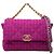 Borsa Chanel Large Tweed 19 con patta rosa Porpora