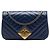 Borsa a tracolla Chanel Chevron Lambskin Pyramid CC Flap blu