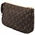Pochette Louis Vuitton Monogram Mini Lin Bucket PM marrone - vista 2