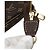 Pochette Louis Vuitton Monogram Mini Lin Bucket PM marrone - vista 5