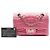 Borsa a tracolla Chanel Coco Croc Reissue 2.55 Double Flap in raso trapuntato rosa 224 - vista 7