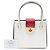 Mini borsa a mano Prada Mini Saffiano con chiusura Turnlock bianca Bianco - vista 6