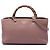 Borsa shopper Gucci Medium in pelle di vitello Bamboo rosa