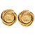 Orecchini a clip rotondi Chanel CC placcati oro D'oro