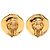 Orecchini a clip rotondi Chanel CC placcati oro D'oro - vista 2