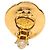 Orecchini a clip rotondi Chanel CC placcati oro D'oro - vista 3