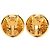 Orecchini a clip Chanel CC placcati oro D'oro - vista 2