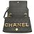 Borsa a tracolla Chanel Medium in agnello trapuntato nero con logo e catena - vista 5