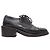 Chanel Oxford aus schwarzem Lackleder mit Steppmuster Größe 38