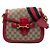 Borsa a tracolla Gucci Medium GG Canvas Lady Web marrone
