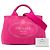 Tote Piccola borsa Prada in tela Canapa rosa con logo - vista 7