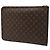 Brown Louis Vuitton Monogram Poche Documents Portfolio Business Bag - view 2